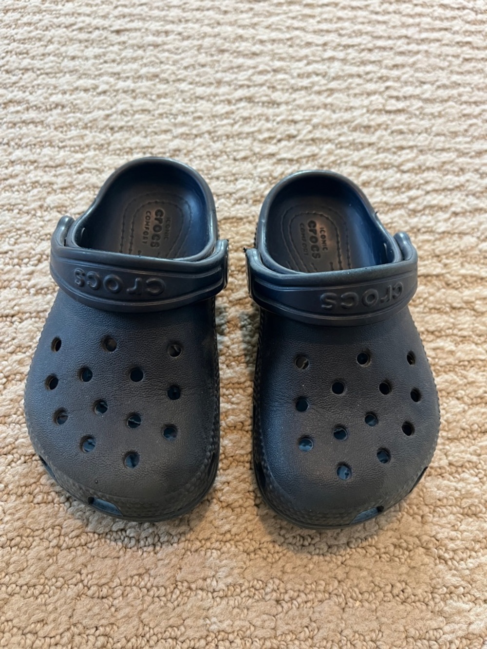 CROCS Kids Navy Blue Classic Clogs